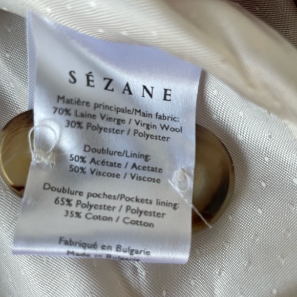 Sezane Scott plaid tartan coat - Picture 6 of 8